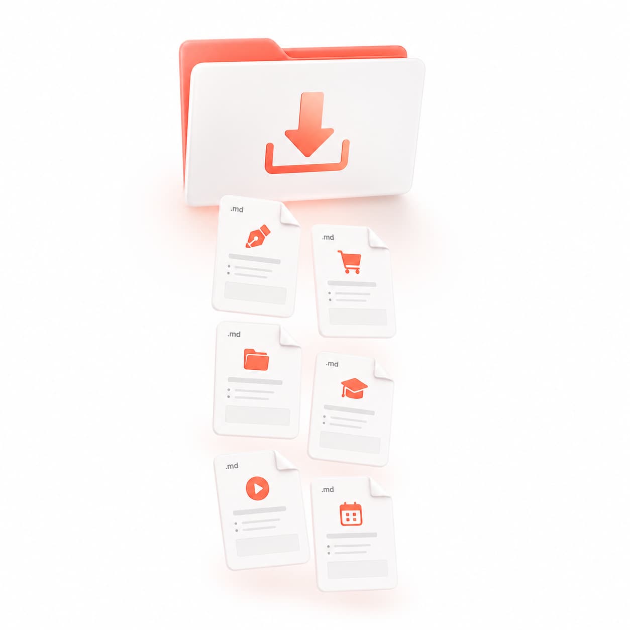 Carpeta con las skills en archivos .md listas para descargar